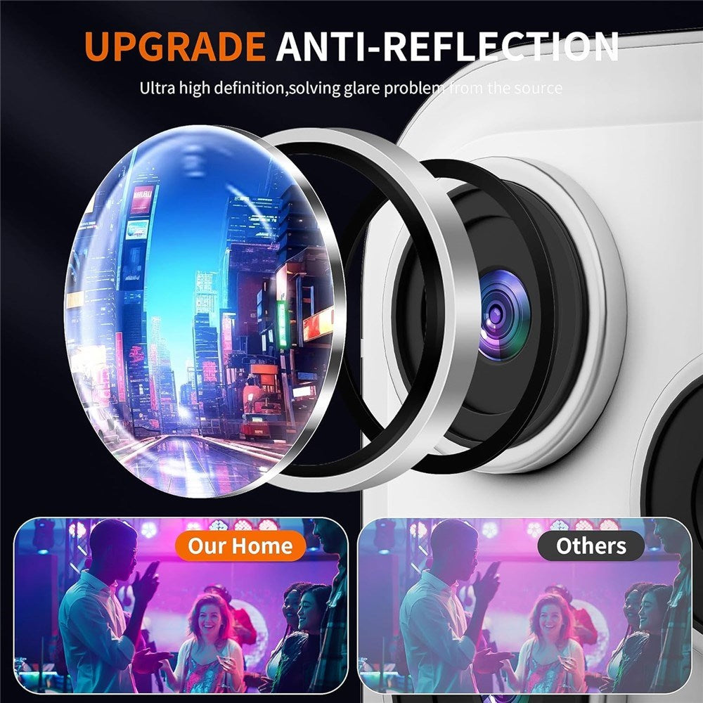 iPhone 18 Pro Kameralinsebeskyttelse - Metall & Glass - Sølv