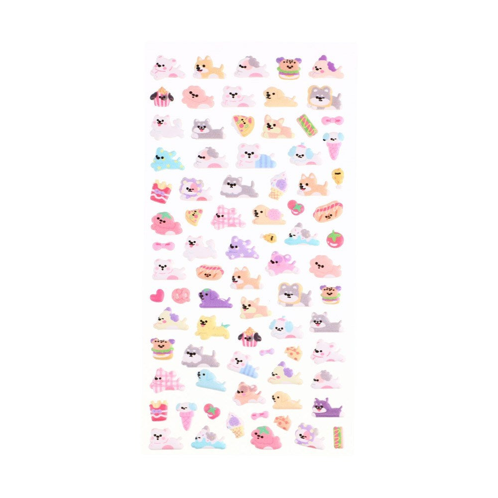 Mini 3D Bubble Foam Stickers for Mobil & Kameraseksjonen - Hunder & Mat
