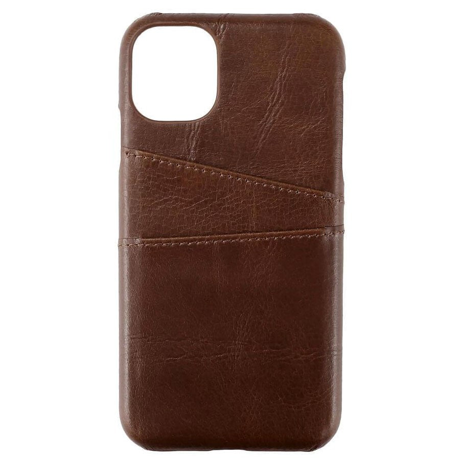 iPhone 11 Onsala Collection Mobil Deksel m. Kortholder / Skinn - Brun