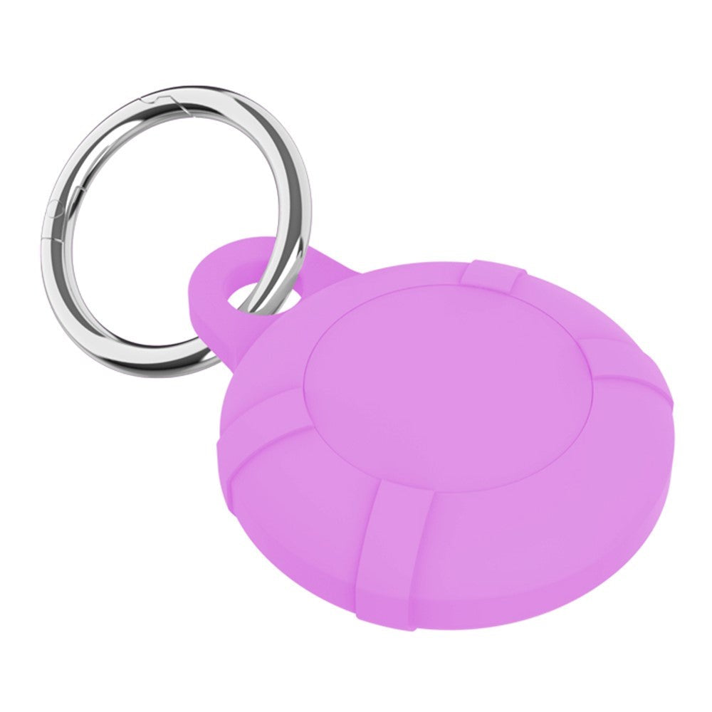 AirTag 1. & 2. Gen. Silikonetui med Nøkkelring - Lys Lilla