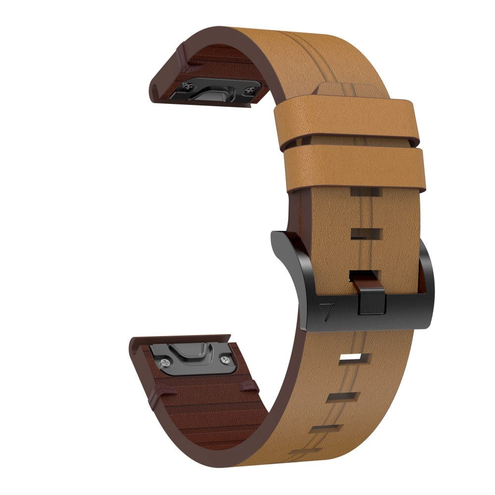 Universal Garmin 22mm QuickFit Ekte Skinn Reim - Brun