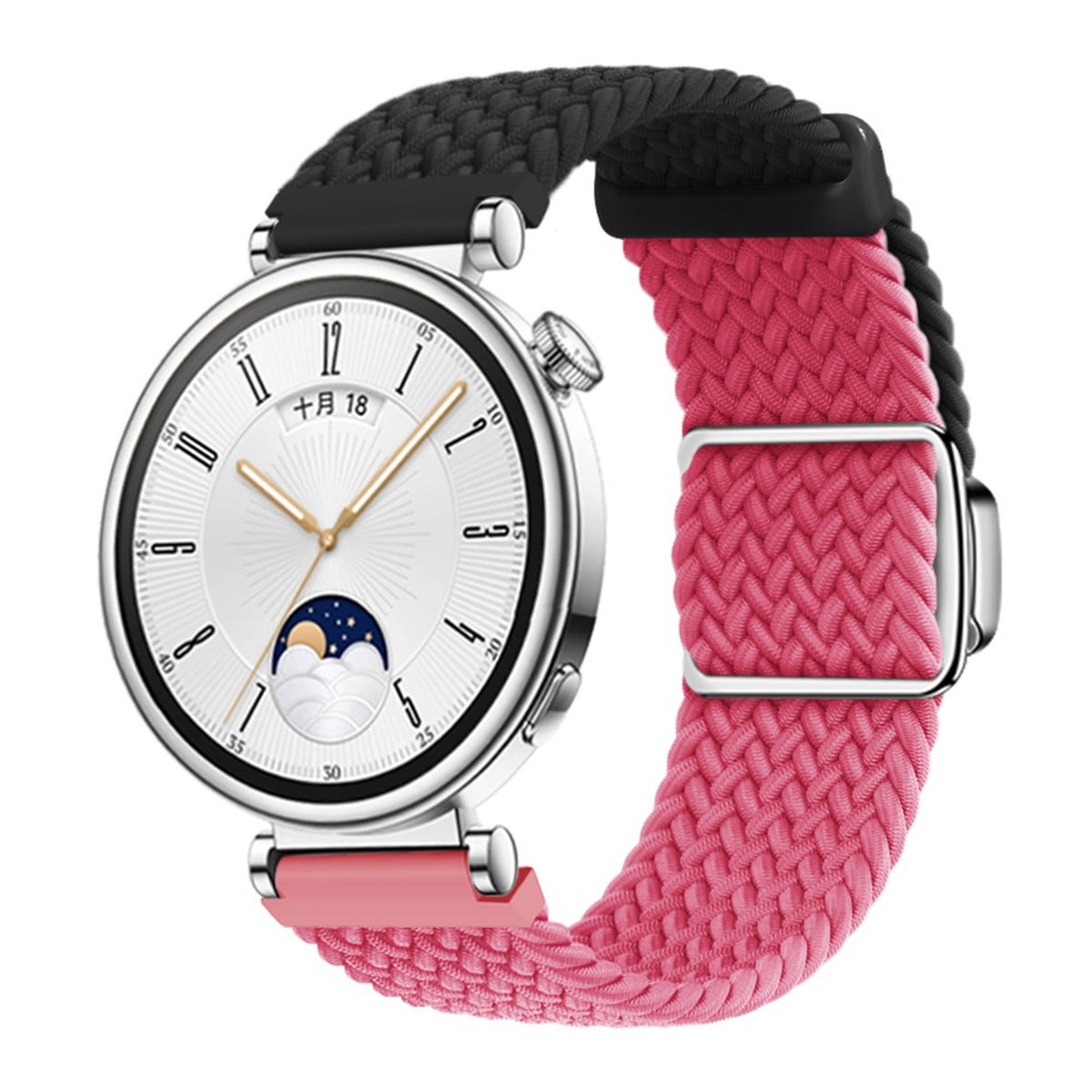 Universal 18mm EIDERWOOD Vevd Urrem - Svart / Pink