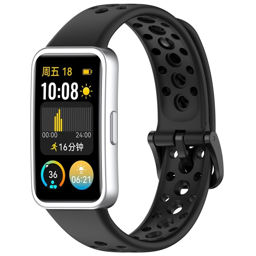 Huawei Band 10 / 9 / 8 EIDERWOOD Silikon Reim – Svart