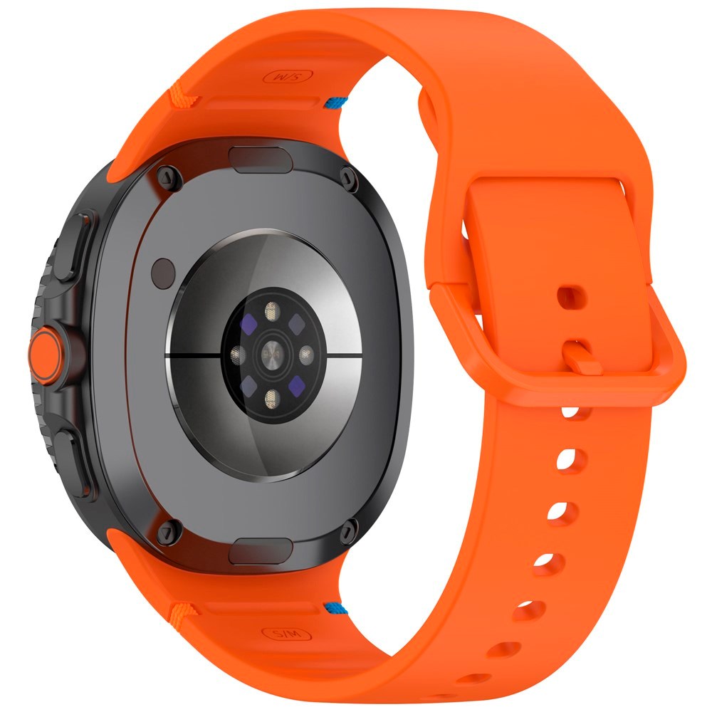 EIDERWOOD Samsung Galaxy Watch 8 / 8 Classic (40 / 44 / 46mm) Silikon Rem m. Søm - Orange