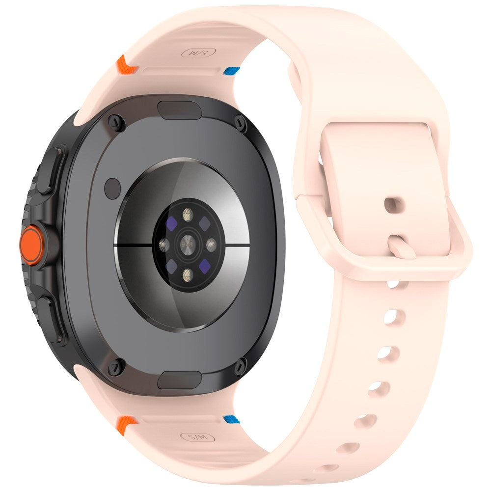 EIDERWOOD Samsung Galaxy Watch 8 / 8 Classic (40 / 44 / 46mm) Silikon Rem m. Søm - Pink