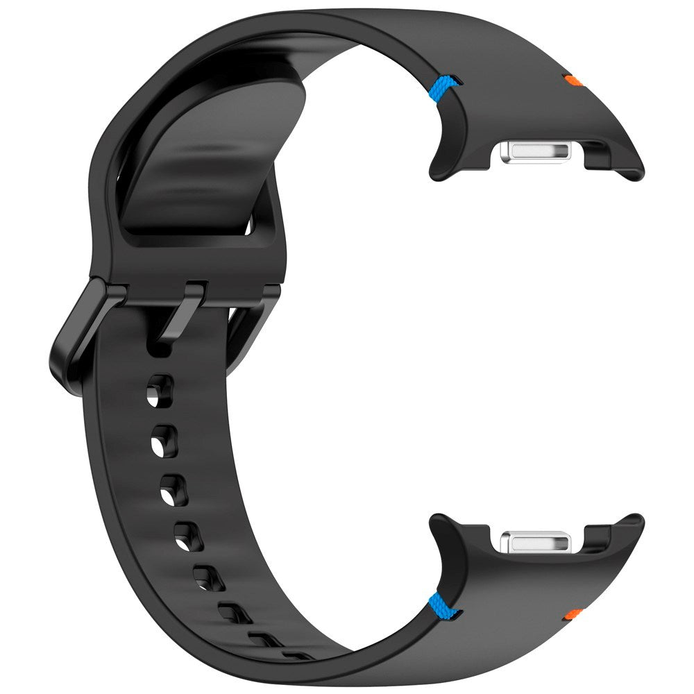 EIDERWOOD Samsung Galaxy Watch 8 / 8 Classic (40 / 44 / 46mm) Silikon Rem m. Søm - Black