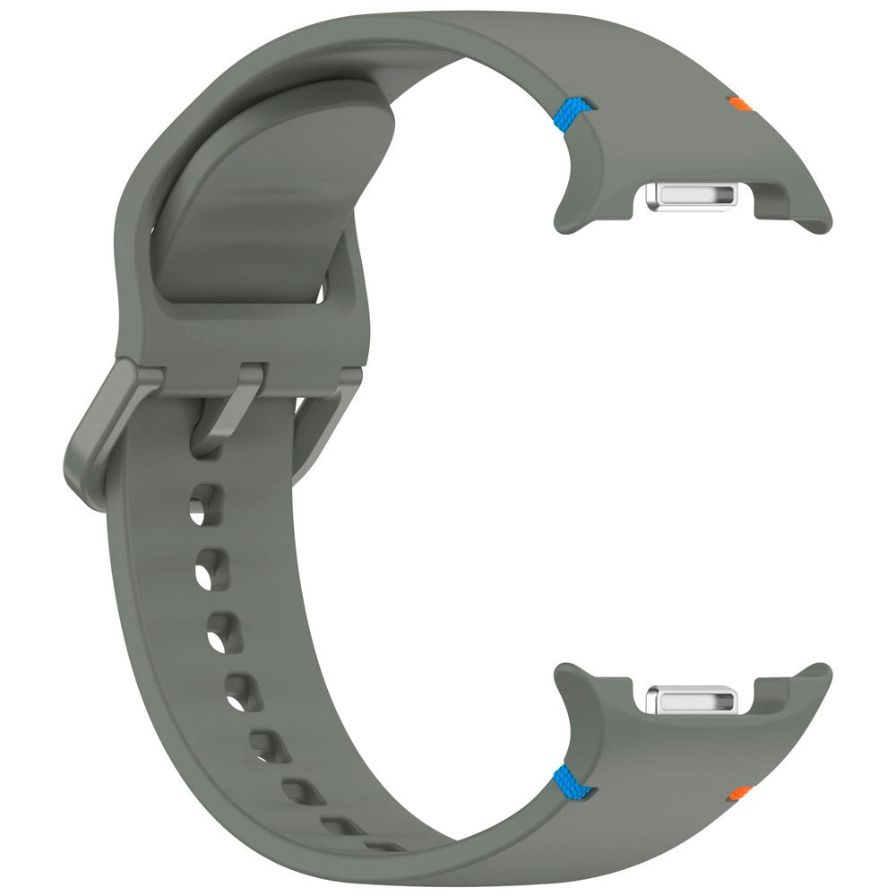 EIDERWOOD Samsung Galaxy Watch 8 / 8 Classic (40 / 44 / 46mm) Silikon Rem m. Søm - Army Green