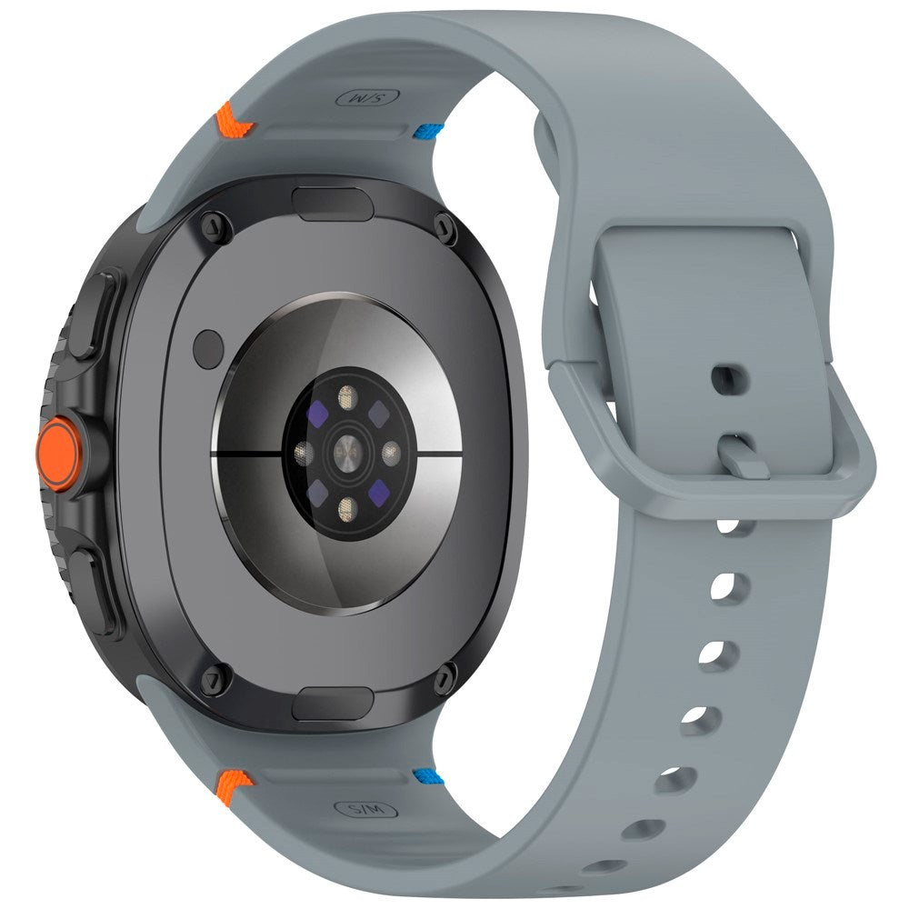 EIDERWOOD Samsung Galaxy Watch 8 / 8 Classic (40 / 44 / 46mm) Silikon Rem m. Søm - Grey
