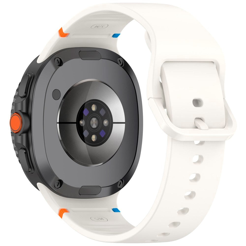 EIDERWOOD Samsung Galaxy Watch 8 / 8 Classic (40 / 44 / 46mm) Silikon Rem m. Søm - Starlight