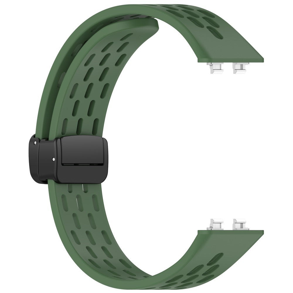 Huawei Band 11 / 11 Pro EIDERWOOD Perforert Silikonrem - Grønn