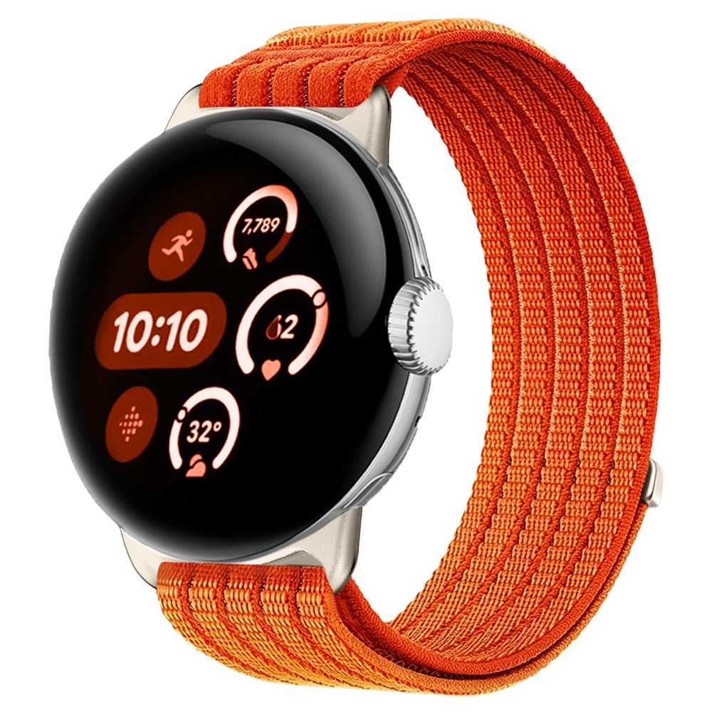Google Pixel Watch 4 / 3 / 2 / 1 (41mm) EIDERWOOD Nylon Klokkerem – Oransje