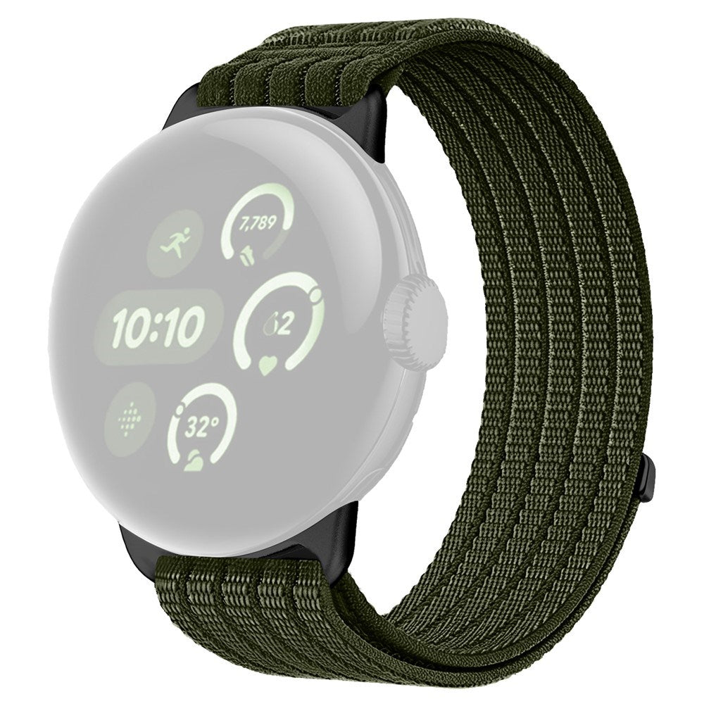 Google Pixel Watch 4 / 3 / 2 / 1 (41mm) EIDERWOOD Nylon Klokkerem – Mørkegrønn