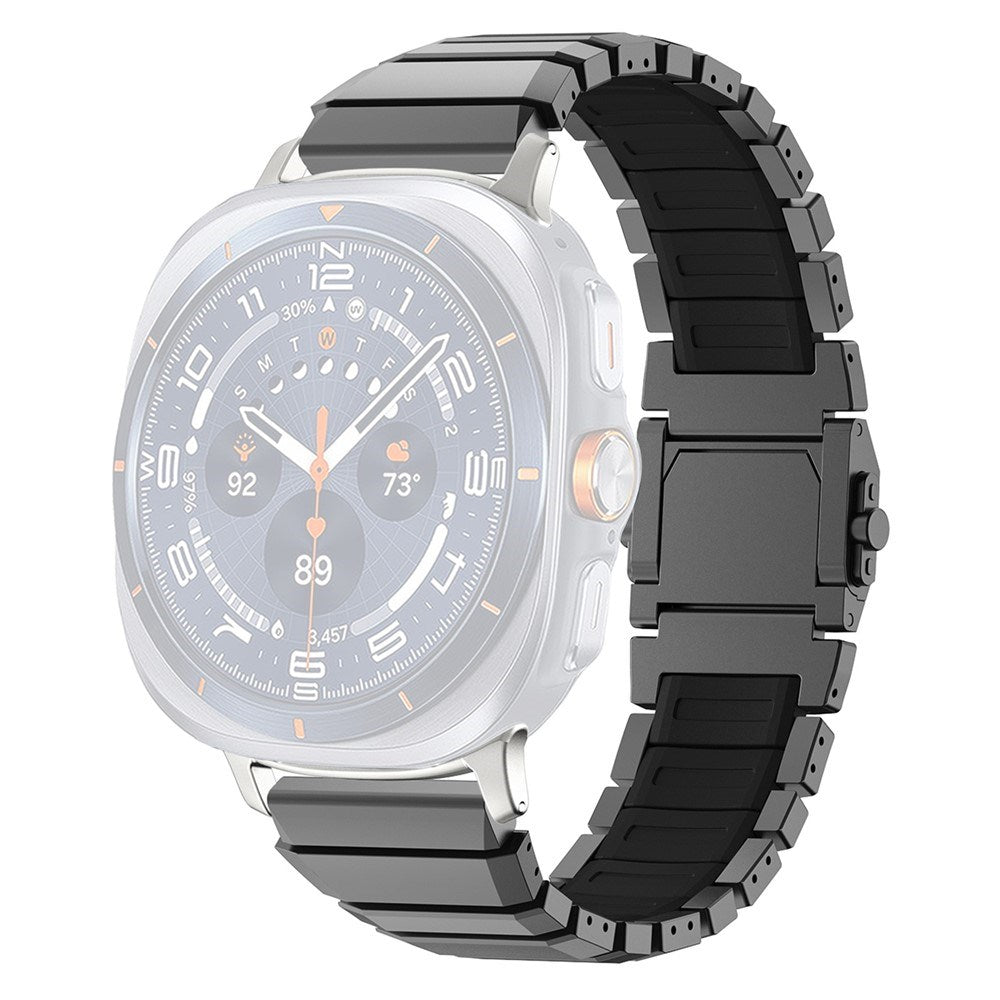Samsung Galaxy Watch Ultra 2 / Ultra (47mm) Magnetisk Metall Reim m. Silikon - Grå / Svart