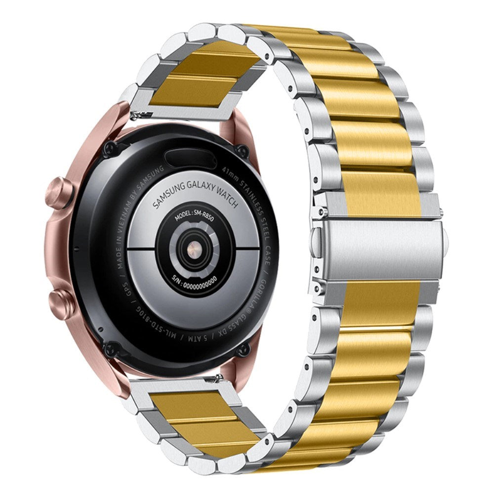Universell Smartklokke (20mm) Rustfritt Stål Rem - Sølv / Gull