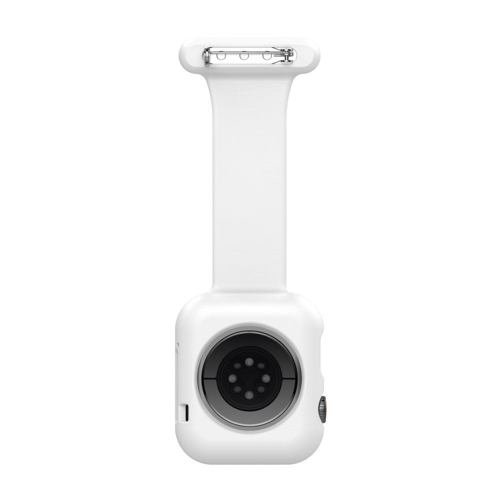 Apple Watch (38/40/SE/41/42mm) Silikon Pleieklokkerem - Hvit