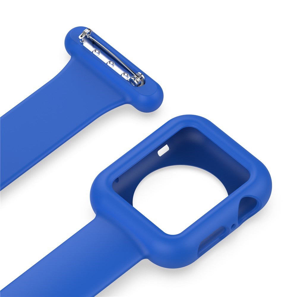 Apple Watch (38/40/SE/41/42mm) Silikon Pleieklokkerem - Blå