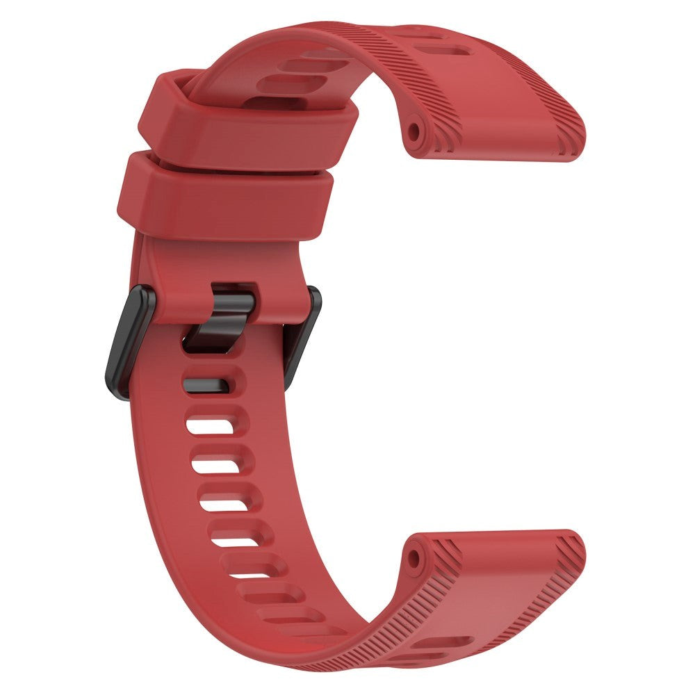 Stropp 22 mm Silikon Rillet - Rød