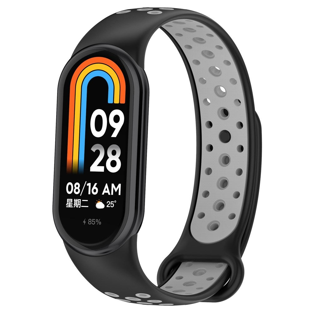 Xiaomi Smart Band 10 / 9 / 8 / NFC Silikon Klokkereim - Svart / Grå