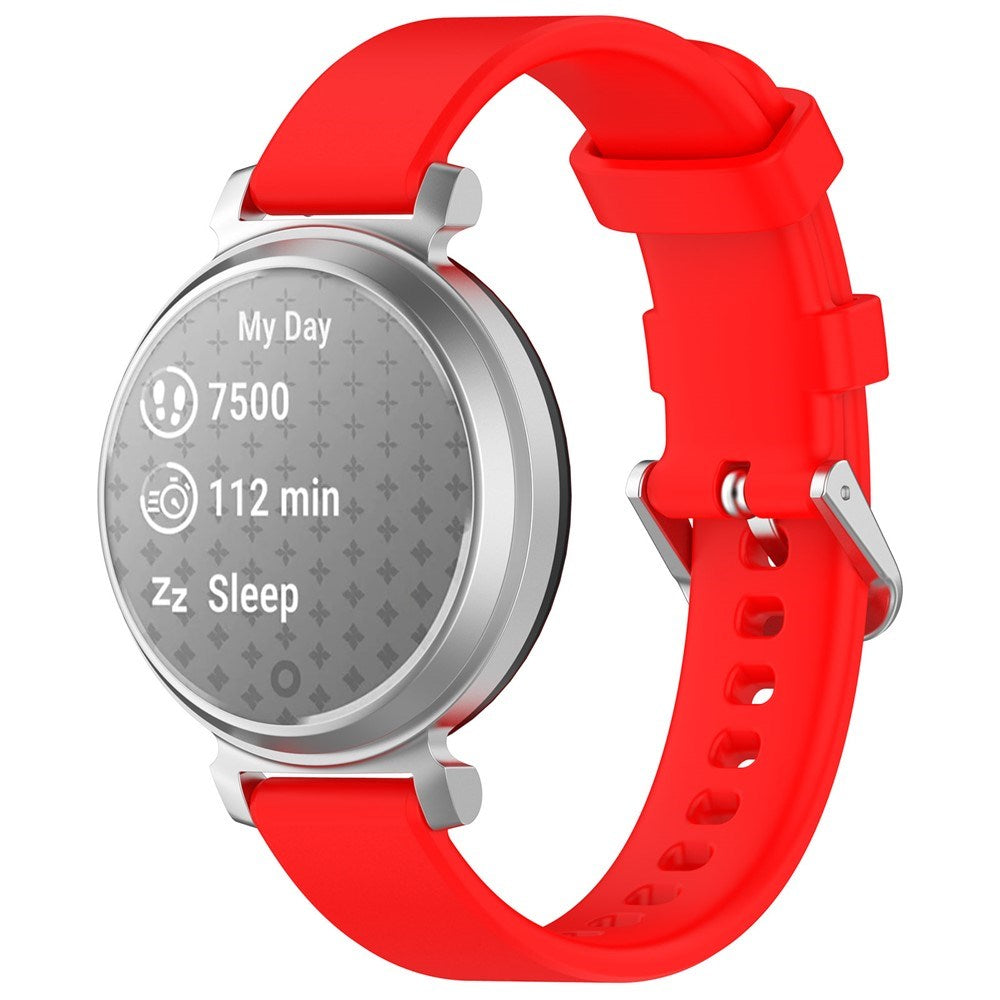 EIDERWOOD Garmin Lily 2 Silikonrem med Metallspenne - Rød
