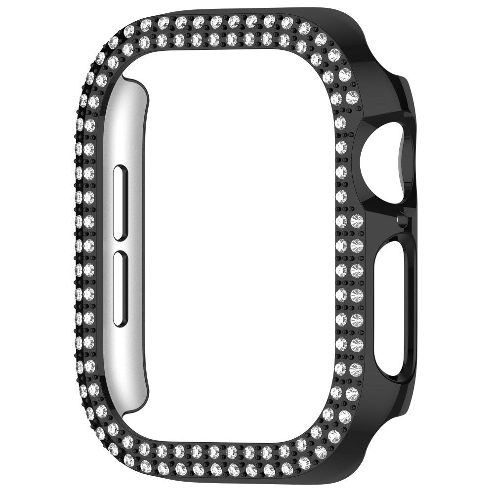 Apple Watch 11 / 10 (42mm) Hard Plastik Deksel - Svart / Rhinsten