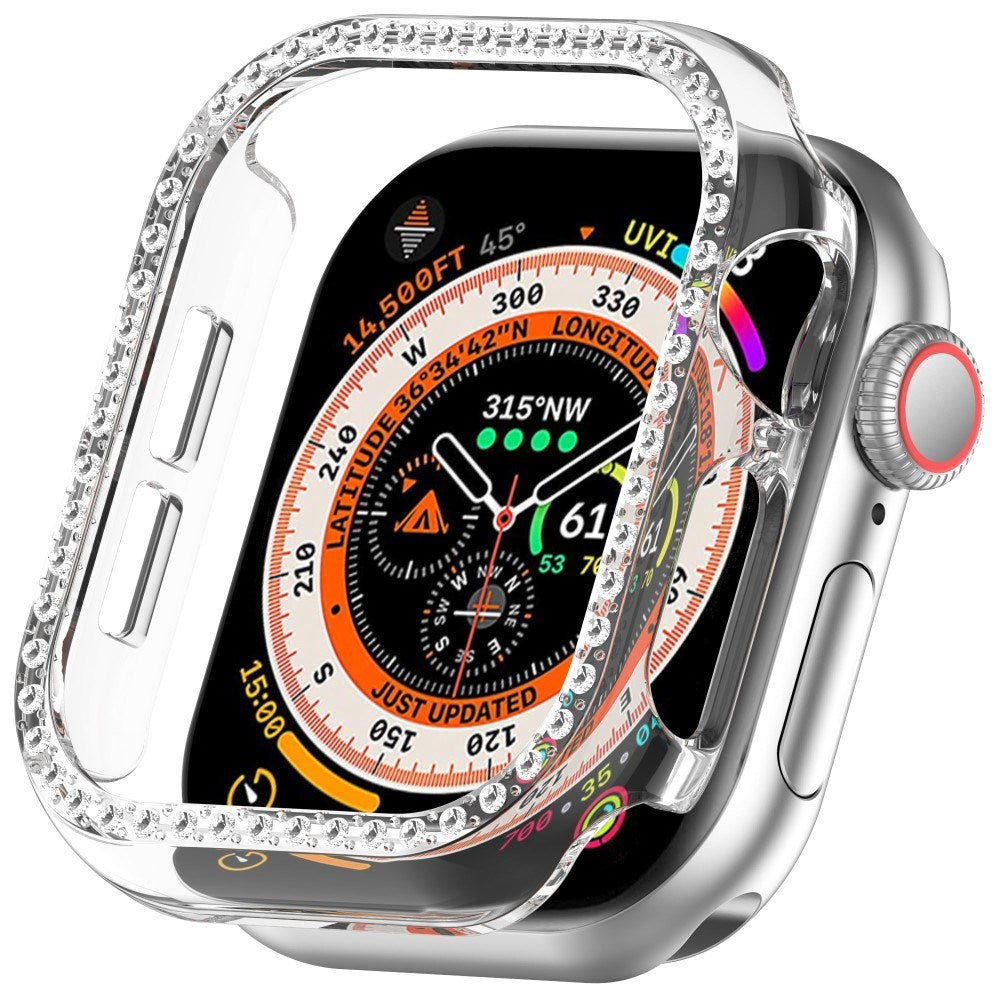 Apple Watch 11 / 10 (42mm) Hard Plast Deksel - Gjennomsiktig / Rhinsten