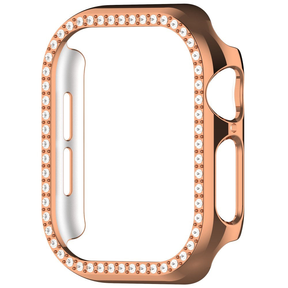 Apple Watch 11 / 10 (46mm) Hard Plast Deksel - Rose Gold / Rhinsten
