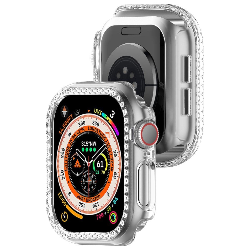 Apple Watch 11 / 10 (46mm) Hard Plast Deksel - Gjennomsiktig / Rhinsten