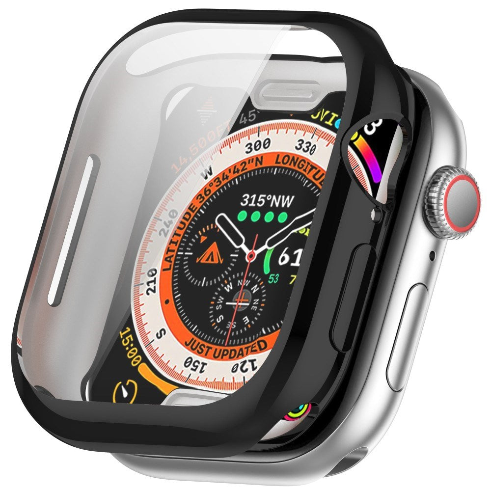 Apple Watch 11 / 10 (42mm) Fleksibelt Plast Deksel med Skjermbeskyttelse - Svart