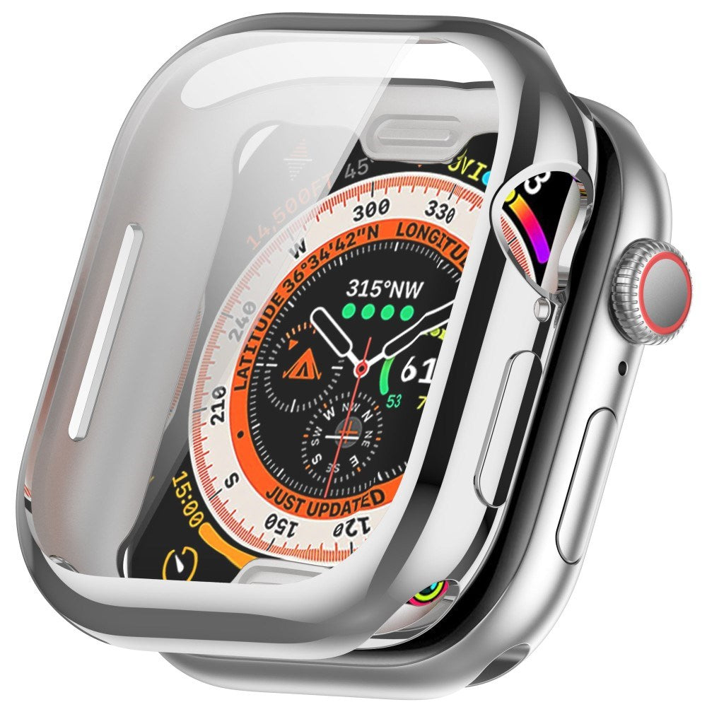 Apple Watch 11 / 10 (42mm) Fleksibelt Plast Deksel med Skjermbeskyttelse - Sølv