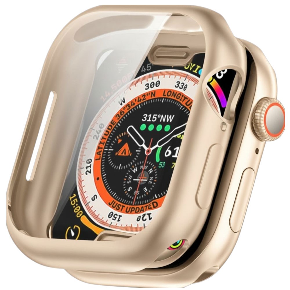 Apple Watch 11 / 10 (42mm) Fleksibelt Plast Deksel med Skjermbeskyttelse - Starlight
