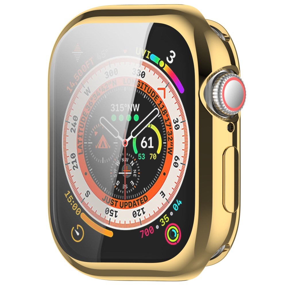 Apple Watch 11 / 10 (46mm) Fleksibelt Plast Deksel med Skjermbeskyttelse - Gull
