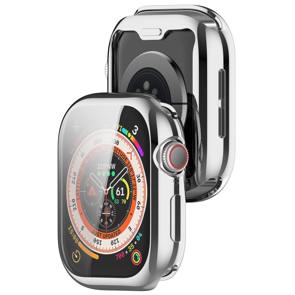 Apple Watch 11 / 10 (46mm) Fleksibelt Plast Deksel med Skjermbeskyttelse - Sølv