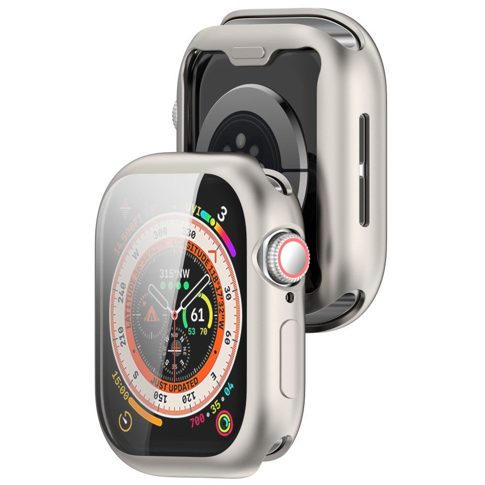 Apple Watch 11 / 10 (46mm) Fleksibelt Plast Deksel med Skjermbeskyttelse - Starlight