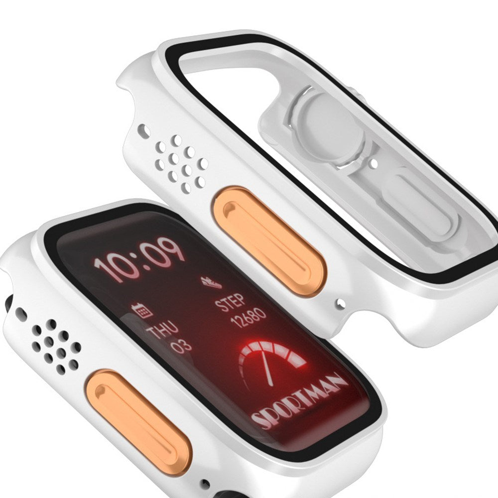 Apple Watch 11 / 10 (46mm) Hardt Plast Deksel m. Innebygd Skjermbeskyttelsesglass - Titanium