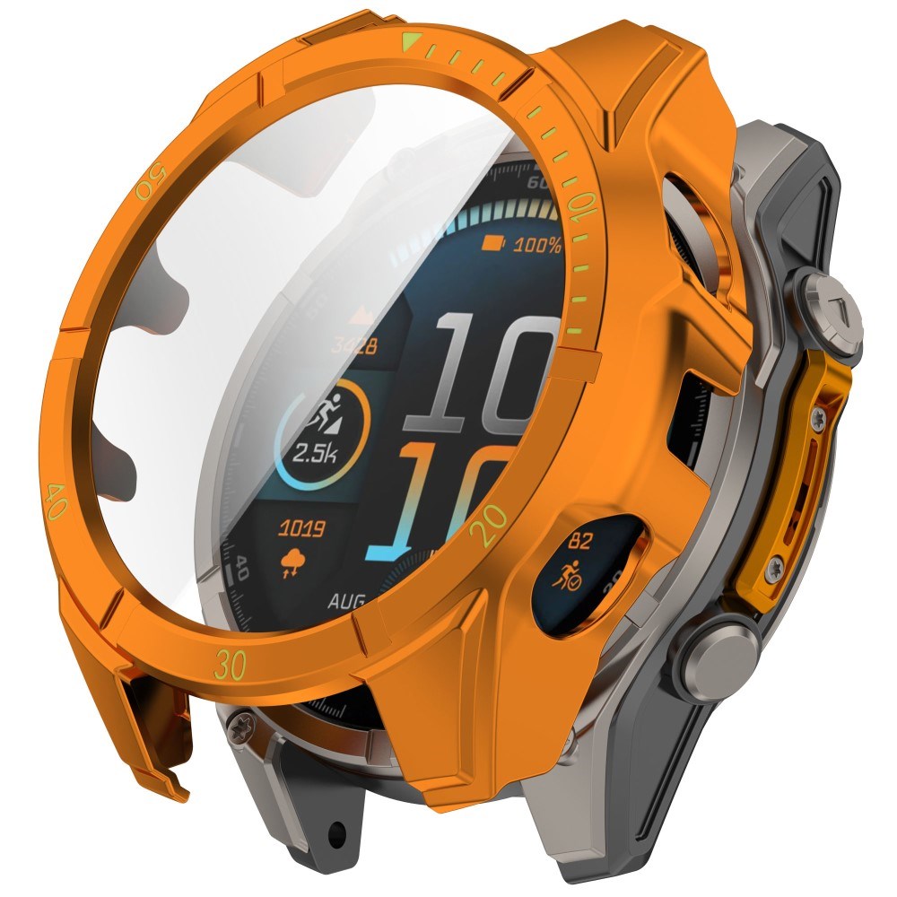 Garmin Tactix 8 AMOLED (51mm) Hardt Plast Deksel m. Beskyttelsesglass - Oransje / Gul
