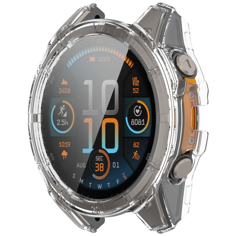 Garmin Tactix 8 AMOLED (51mm) Hardt Plast Deksel m. Beskyttelsesglass - Gjennomsiktig