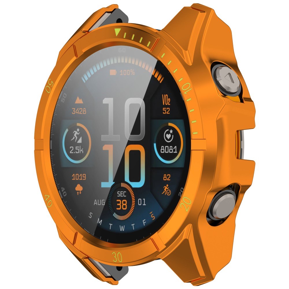Garmin Tactix 8 AMOLED (47mm) Hardt Plast Deksel m. Beskyttelsesglass - Oransje / Gul