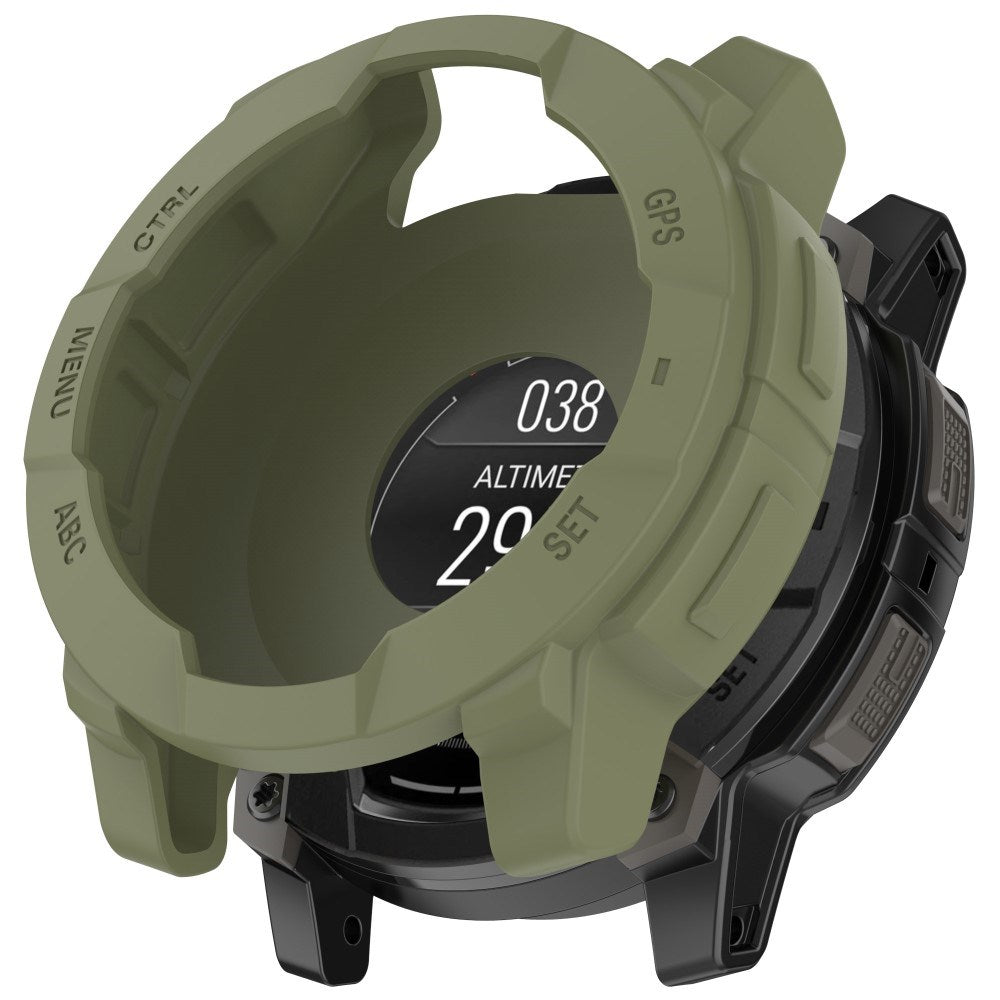 Garmin Instinct 3 AMOLED / Solar (45mm) Bumper Silikon Deksel - Army Grønn