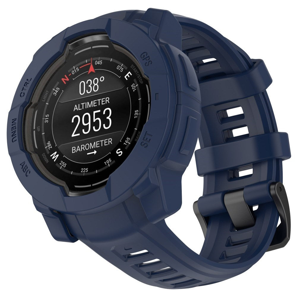 Garmin Instinct 3 AMOLED / Solar (50mm) Bumper Silikon Deksel - Blå