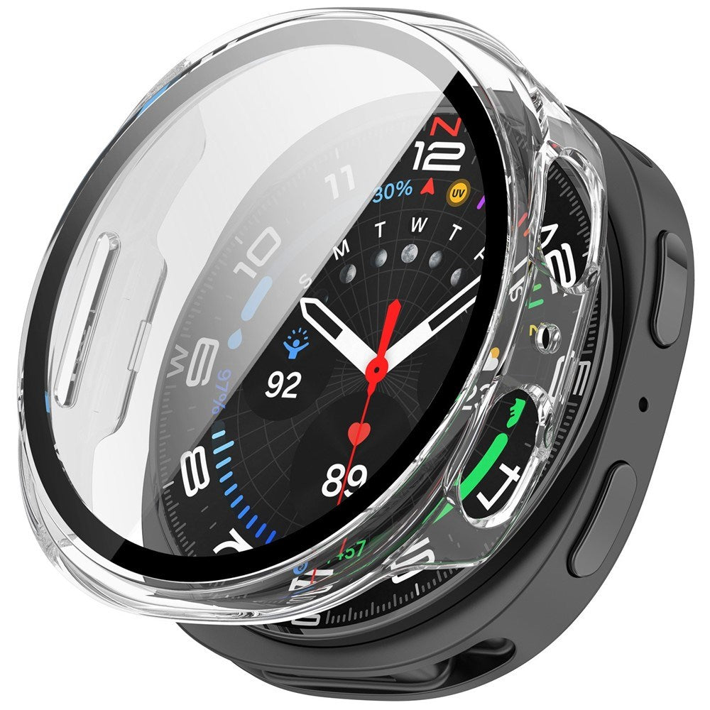 Samsung Galaxy Watch 8 (44 mm) Hard Plast Deksel med Skjermbeskytter - Gjenomsiktig