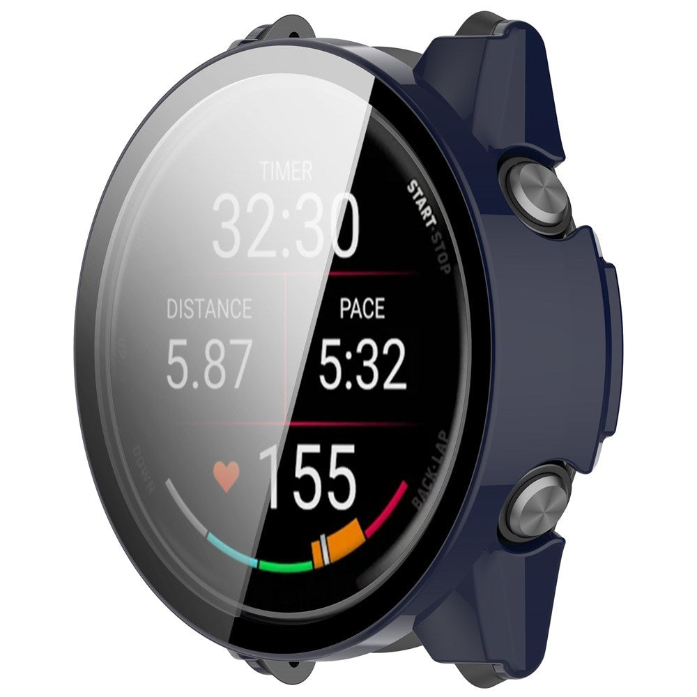 Garmin Forerunner 570 (47mm) Deksel med Skjermbeskytter i Herdet Glass - Blå