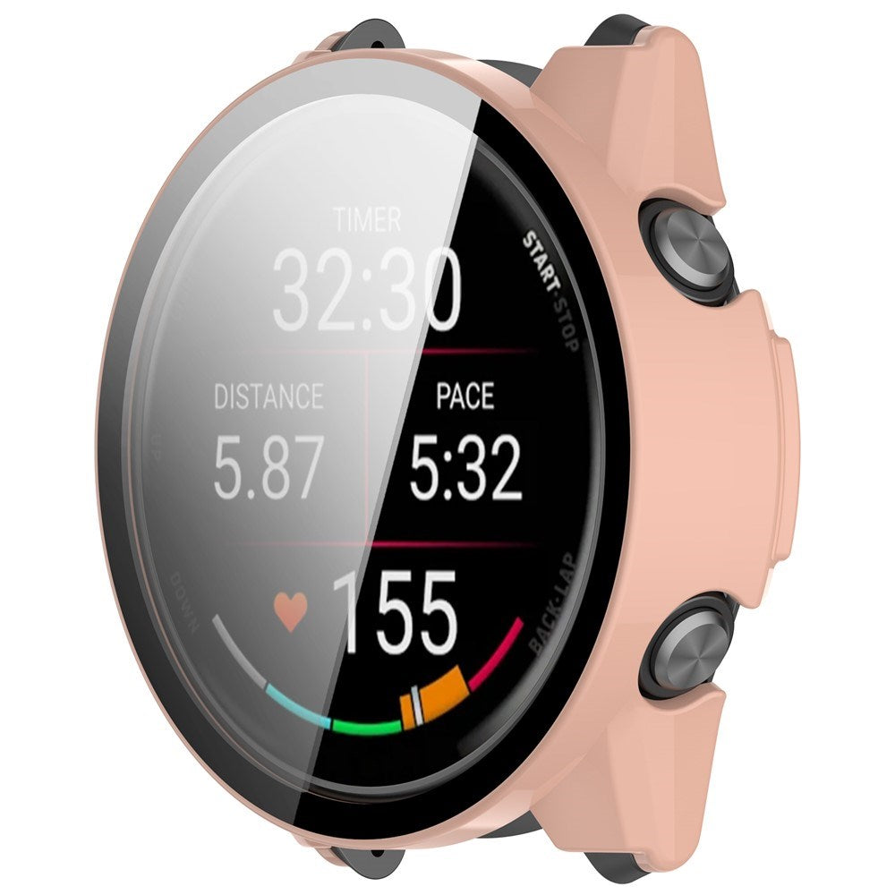 Garmin Forerunner 570 (47mm) Deksel med Skjermbeskytter i Herdet Glass - Rosa