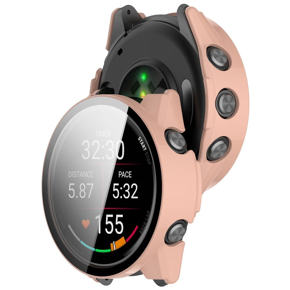 Garmin Forerunner 570 (42mm) Deksel med Skjermbeskytter i Herdet Glass - Rosa