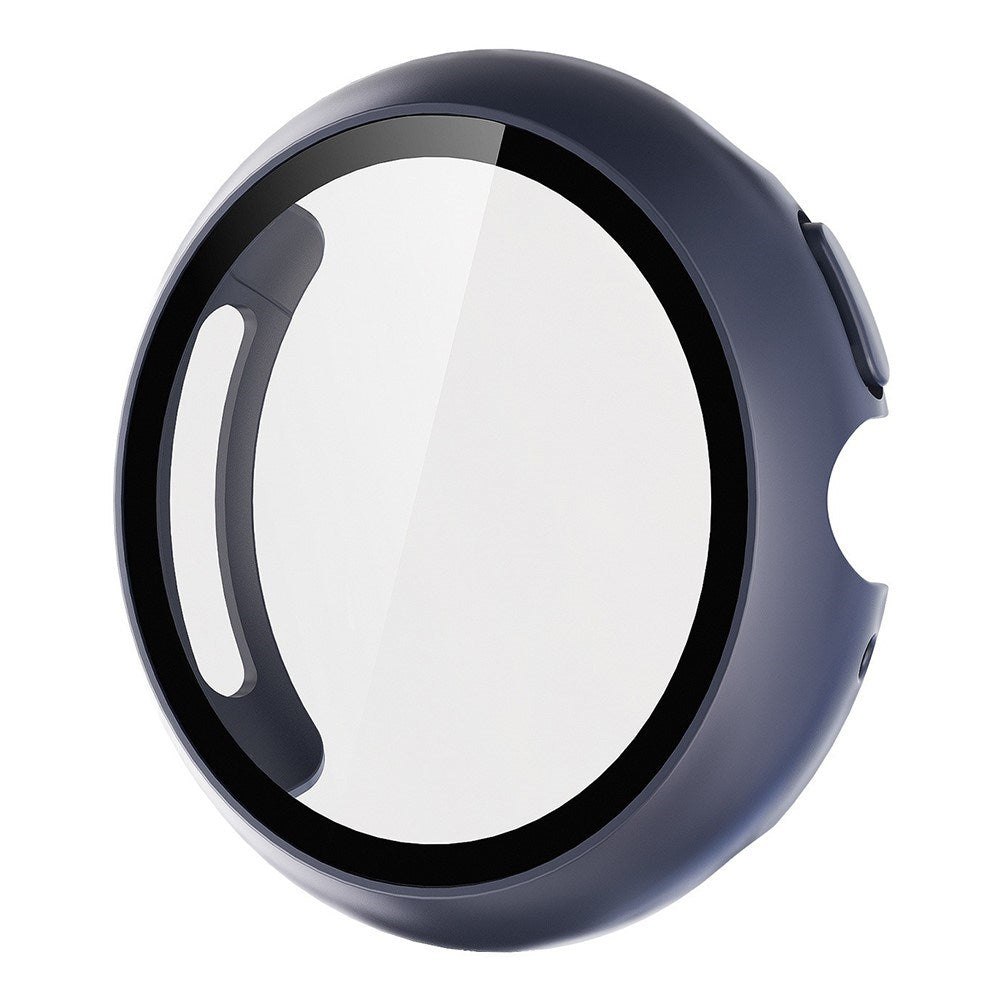 Google Pixel Watch 4 (45 mm) Hard Plast Deksel med Innebygd Skjermbeskytter – Mørk Blå