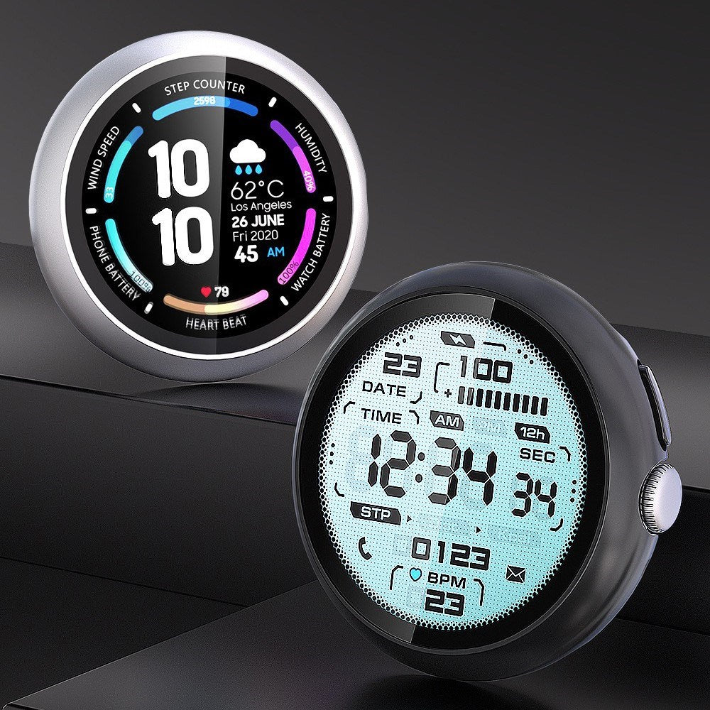 Google Pixel Watch 4 (45 mm) Hard Plast Deksel med Innebygd Skjermbeskytter – Mørk Blå
