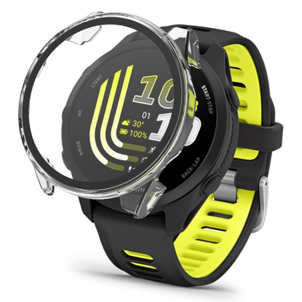 Garmin Forerunner 170 / 70 Hard Plast Deksel m. Innebygd Beskyttelsesglass - Svart
