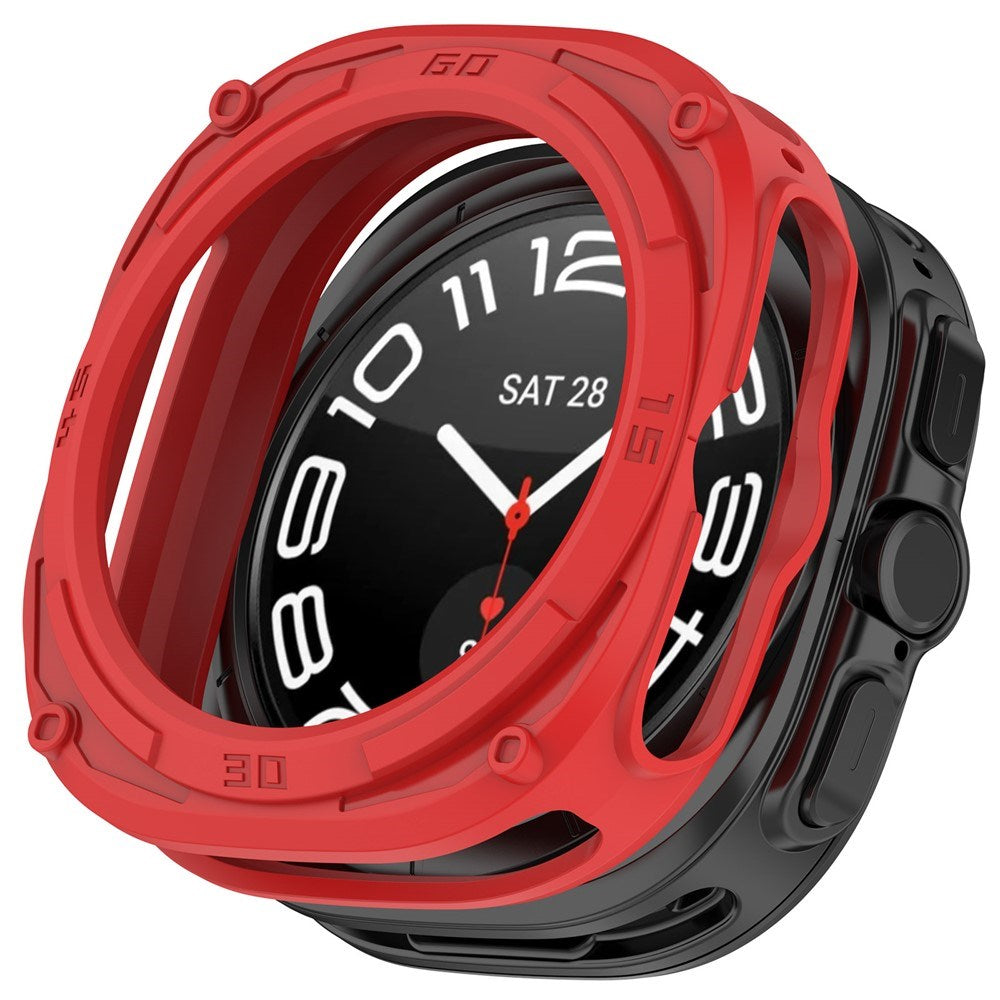 Samsung Galaxy Watch Ultra 2 (47mm) Fleksibelt Plast Armor Deksel - Rød