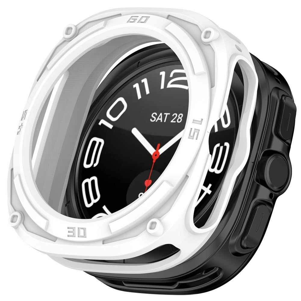Samsung Galaxy Watch Ultra 2 (47mm) Fleksibelt Plast Armor Deksel - Hvit
