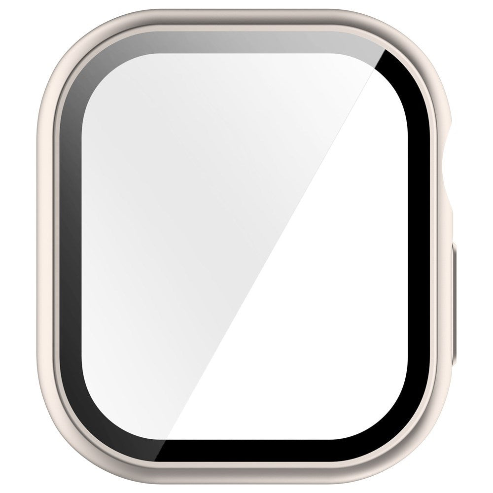 Apple Watch Series 12 (42mm) Hardt Plast Deksel med Innebygd Skjermbeskyttelsesglass - Rose Gold