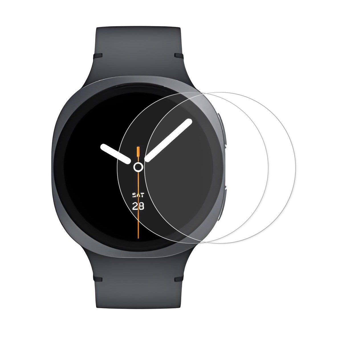 Samsung Galaxy Watch 8 (44mm) Skjermbeskytter i Herdet Glass - 2 Stk. - Gjennomsiktig